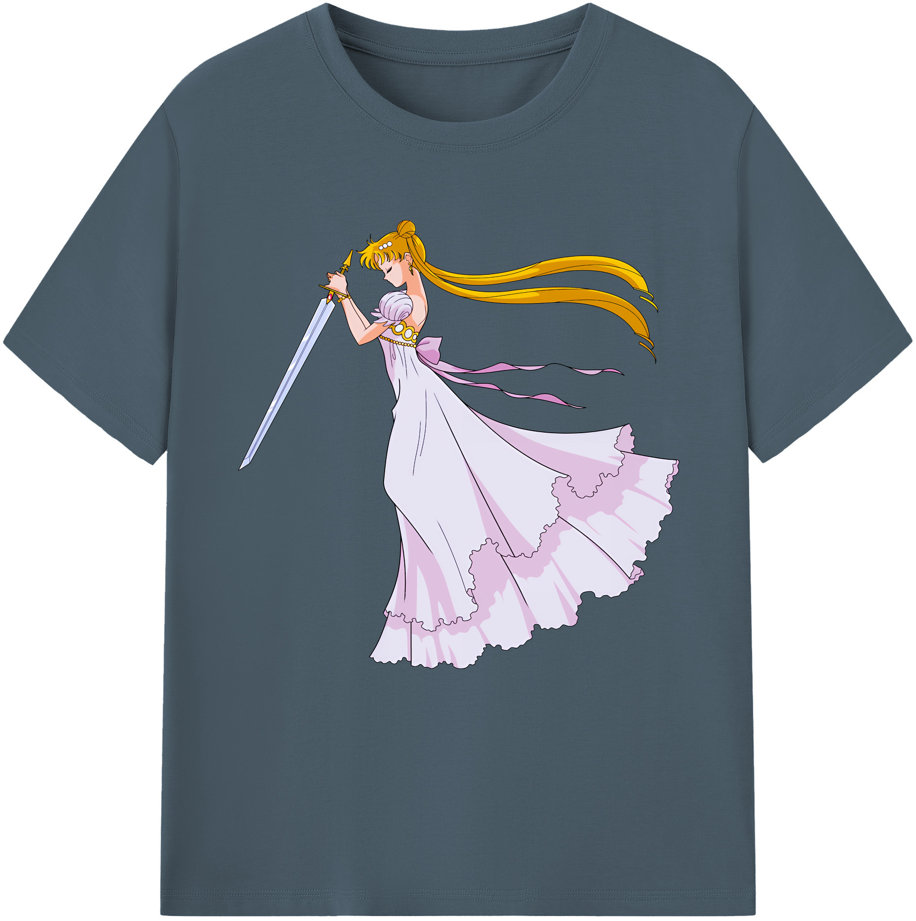 （画像用） 美少女戦士セーラームーン 愛野 美奈子 あいの みなこ Sailor Moon Aino Minako 綿100％半袖Tシャツ（フロントプリント）